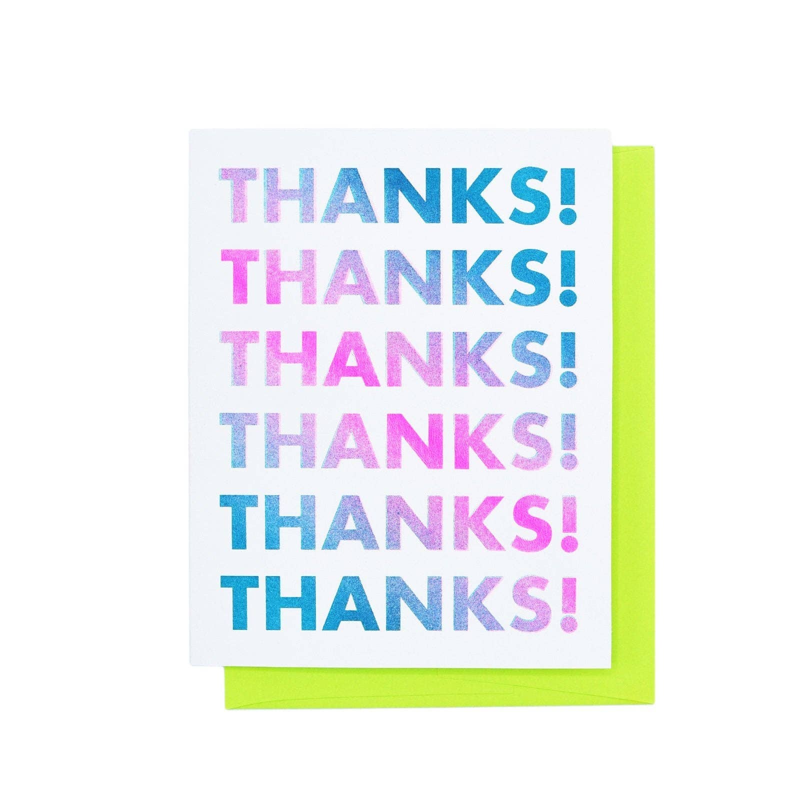 Gradient Pink/Aqua Thank You Card - Image 2
