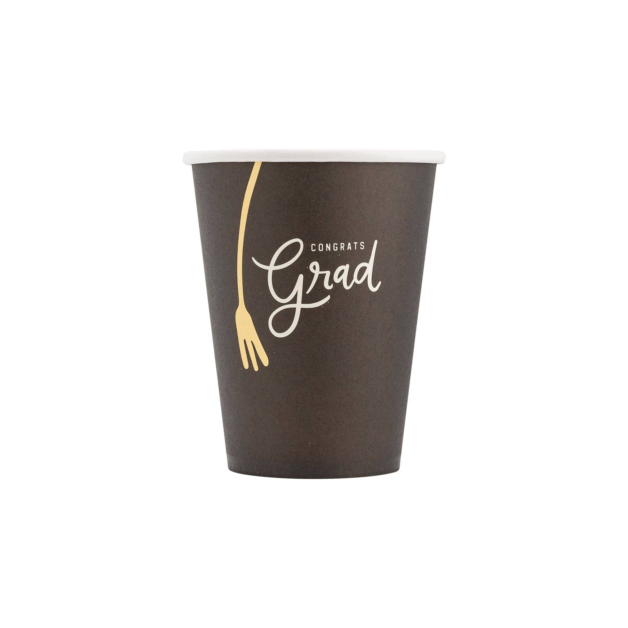 Congrats Grad Black Paper Party Cup - Image 2