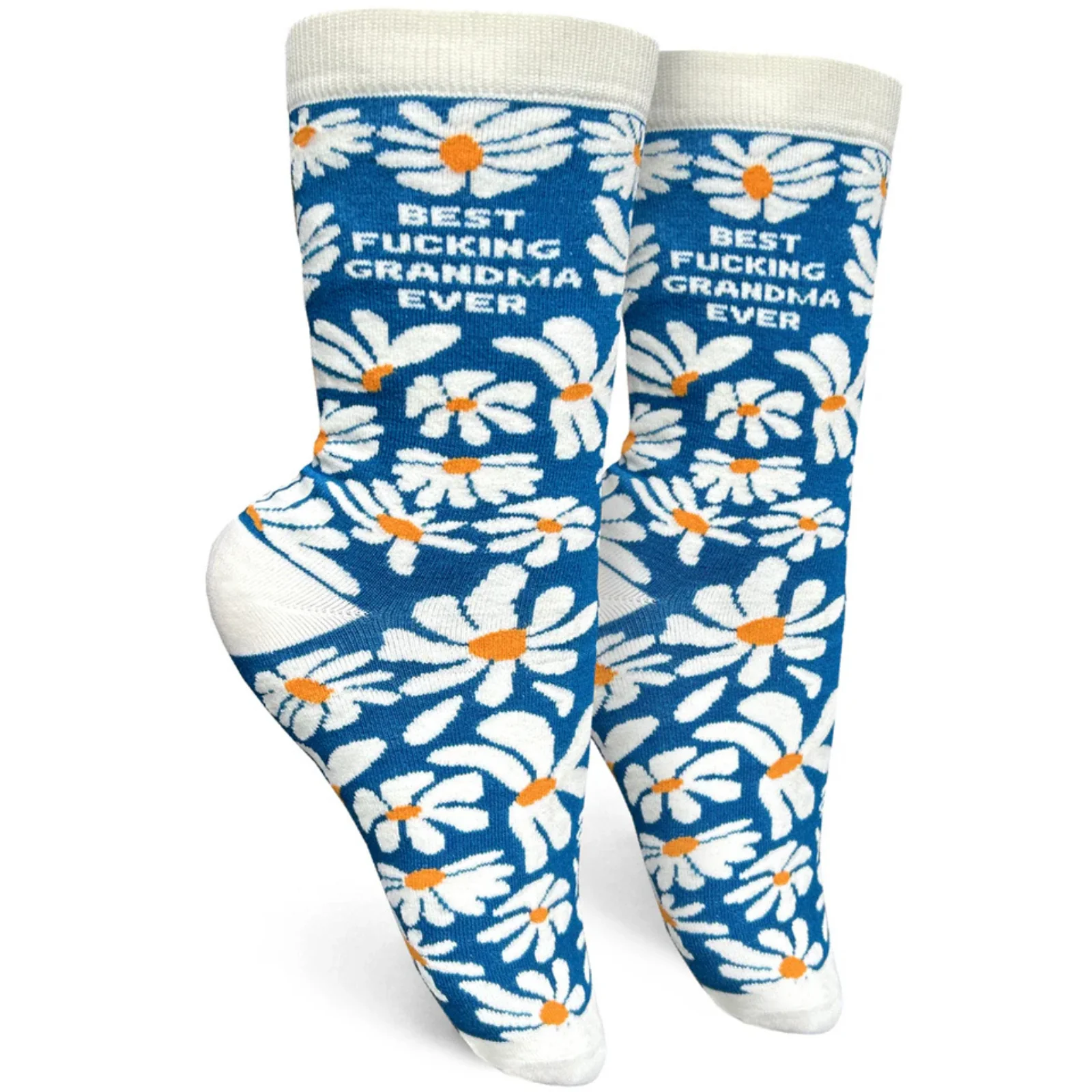 Groovy Things Co. Women's Crew Socks 'Best Fucking Grandma Ever'