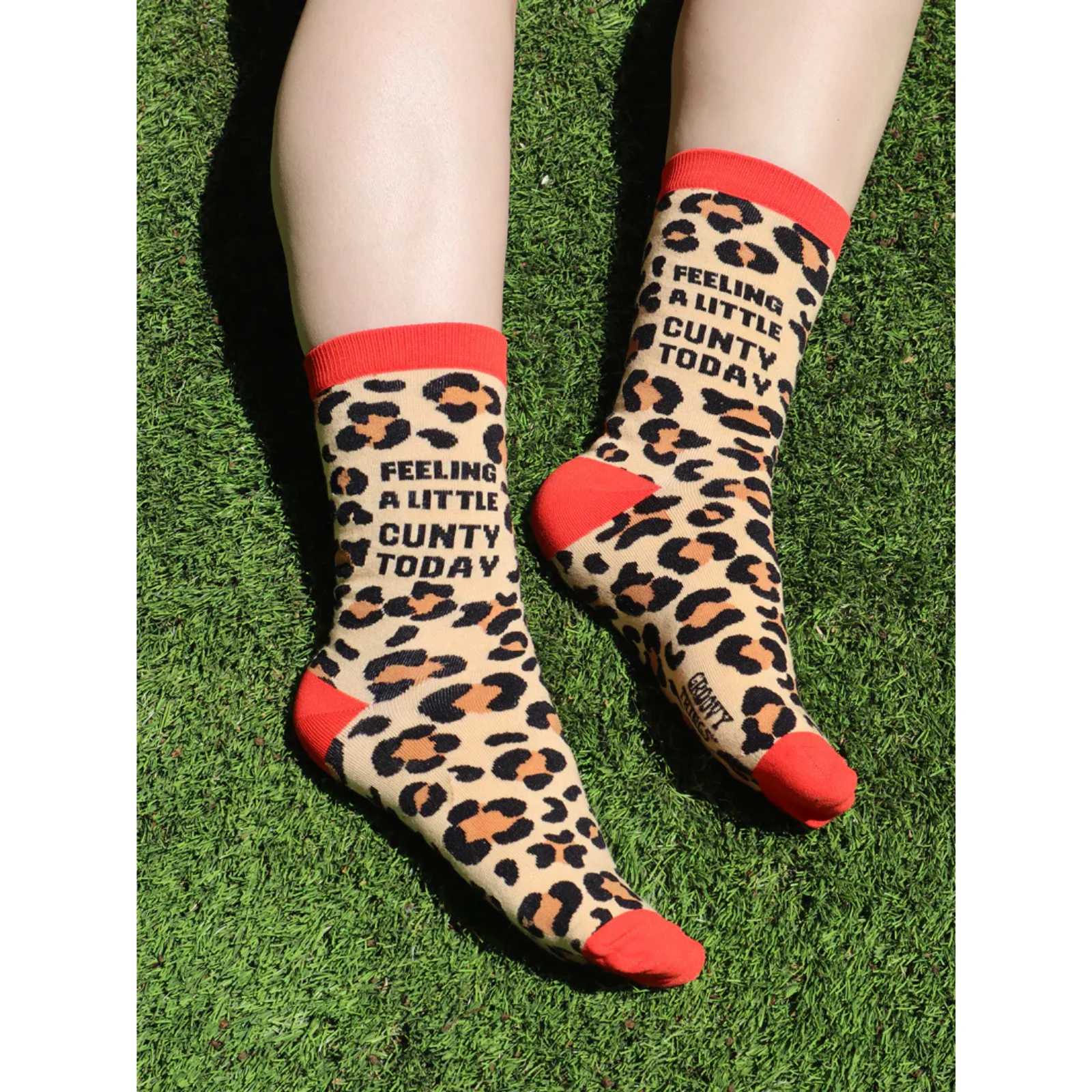Groovy Things Co. Women's Crew Socks 'Feeling a Little Cunty Today' - Image 2