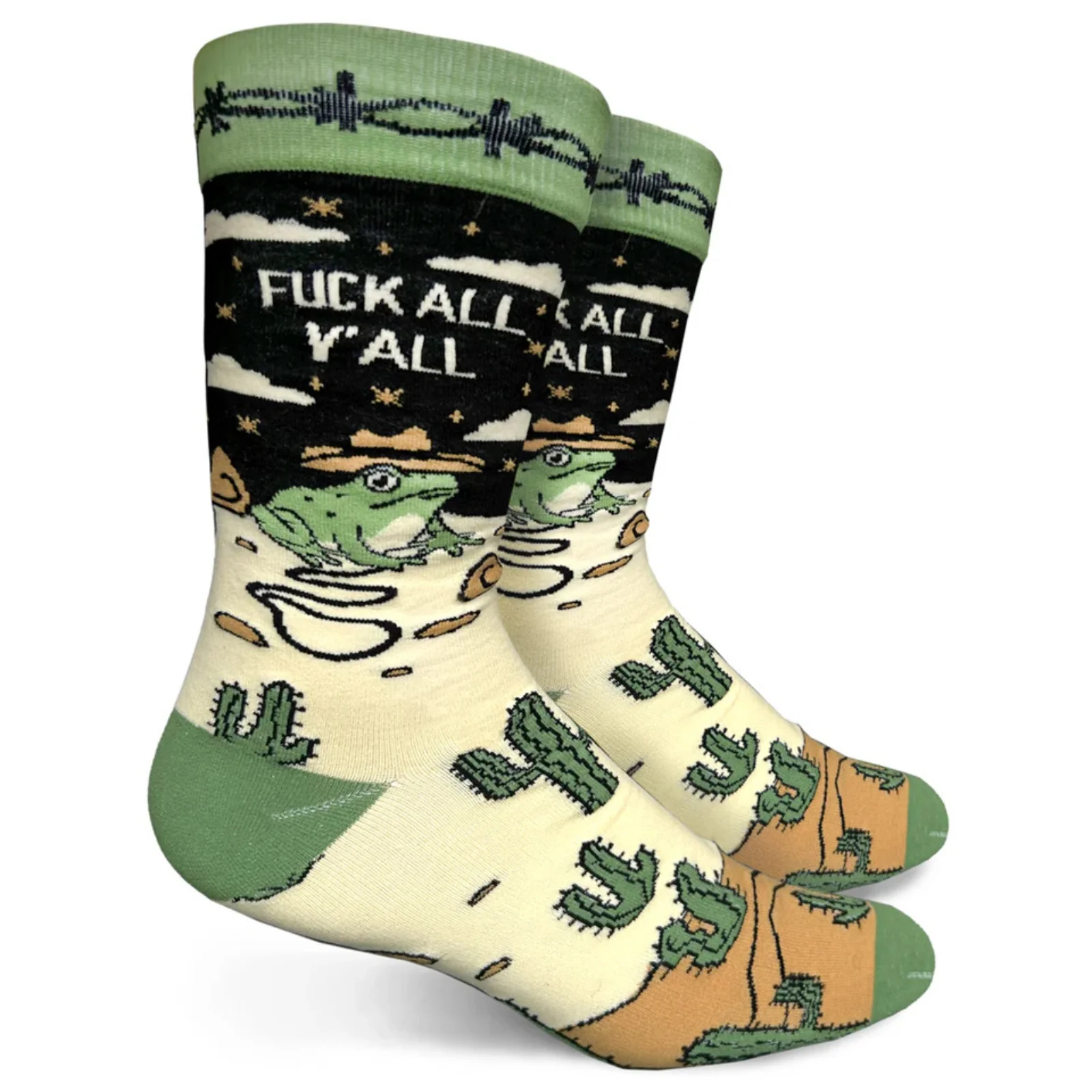 Groovy Things Co. Men's Crew Socks 'Fuck All Y'all'