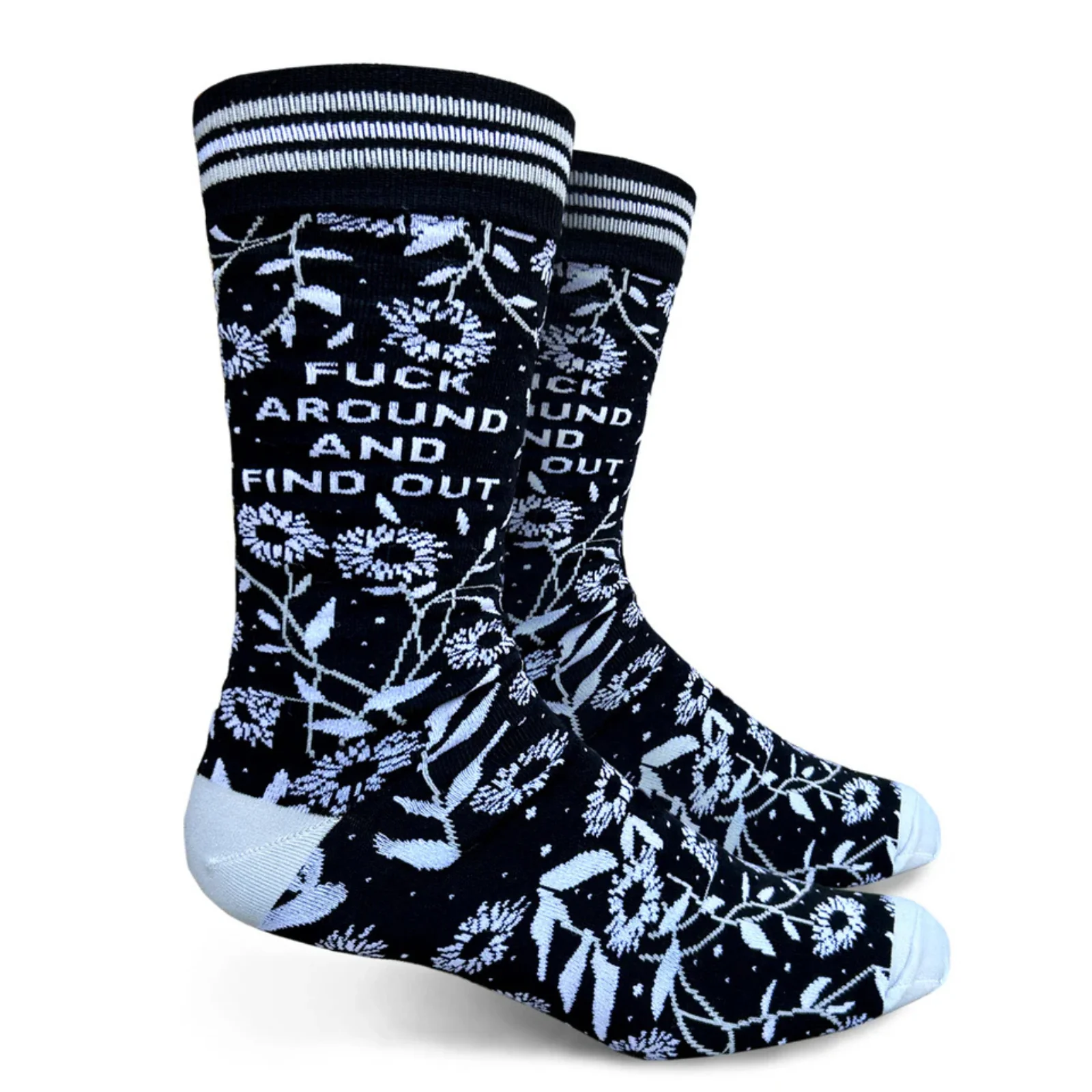 Groovy Things Co. Men's Crew Socks 'Fuck Around & Find Out'