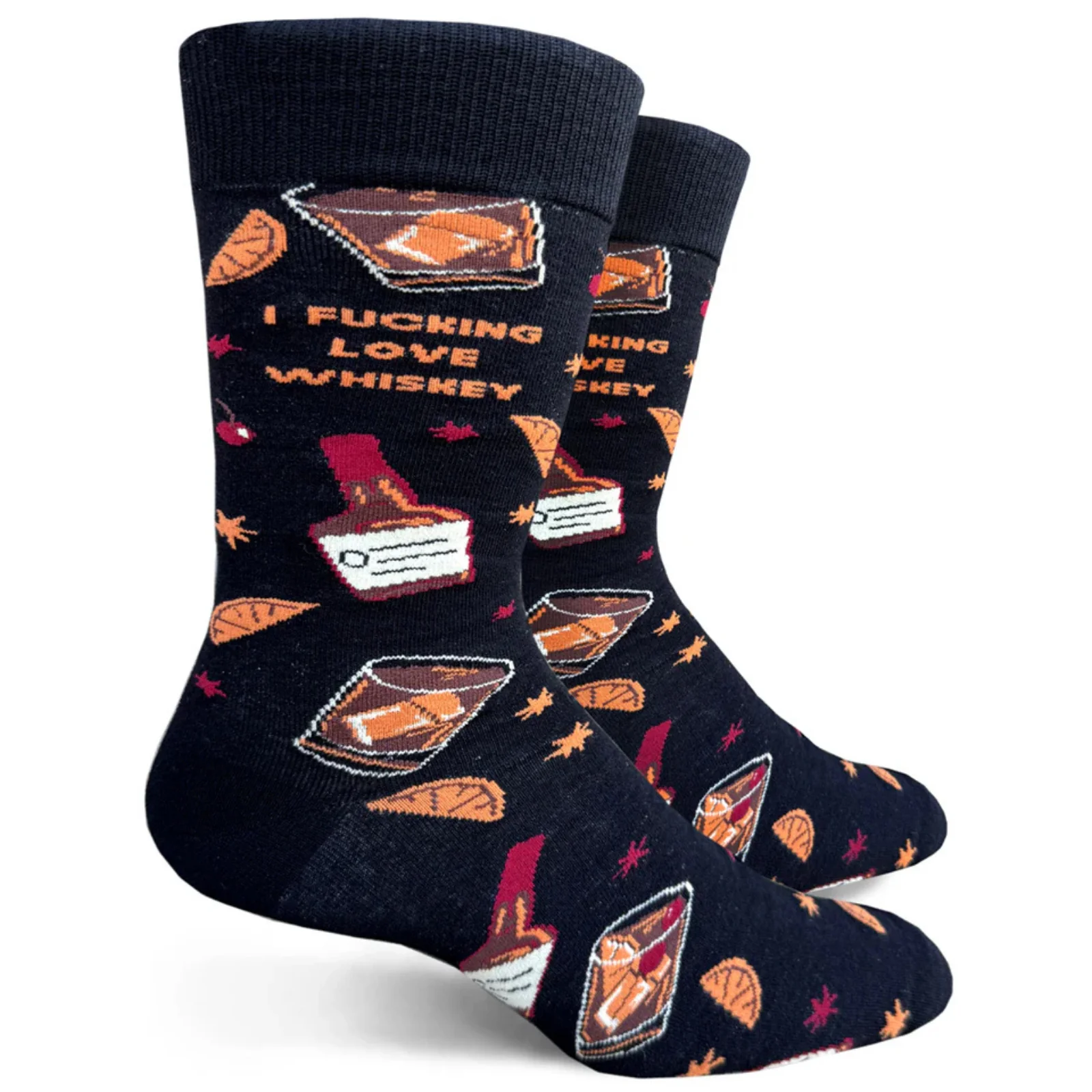 Groovy Things Co. Men's Crew Socks I Fucking Love Whiskey