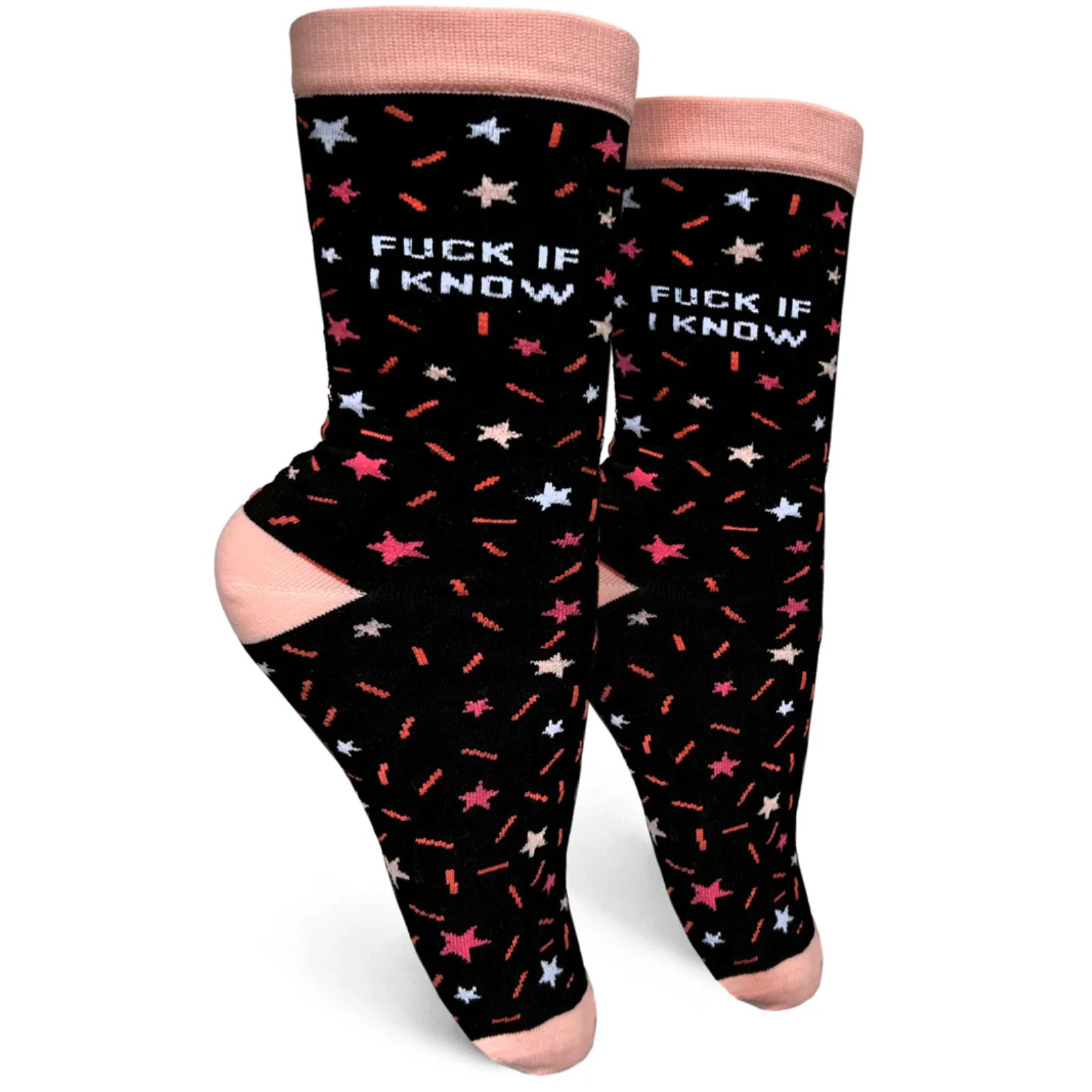 Groovy Things Co. Women's Crew Socks 'Fuck if I Know'