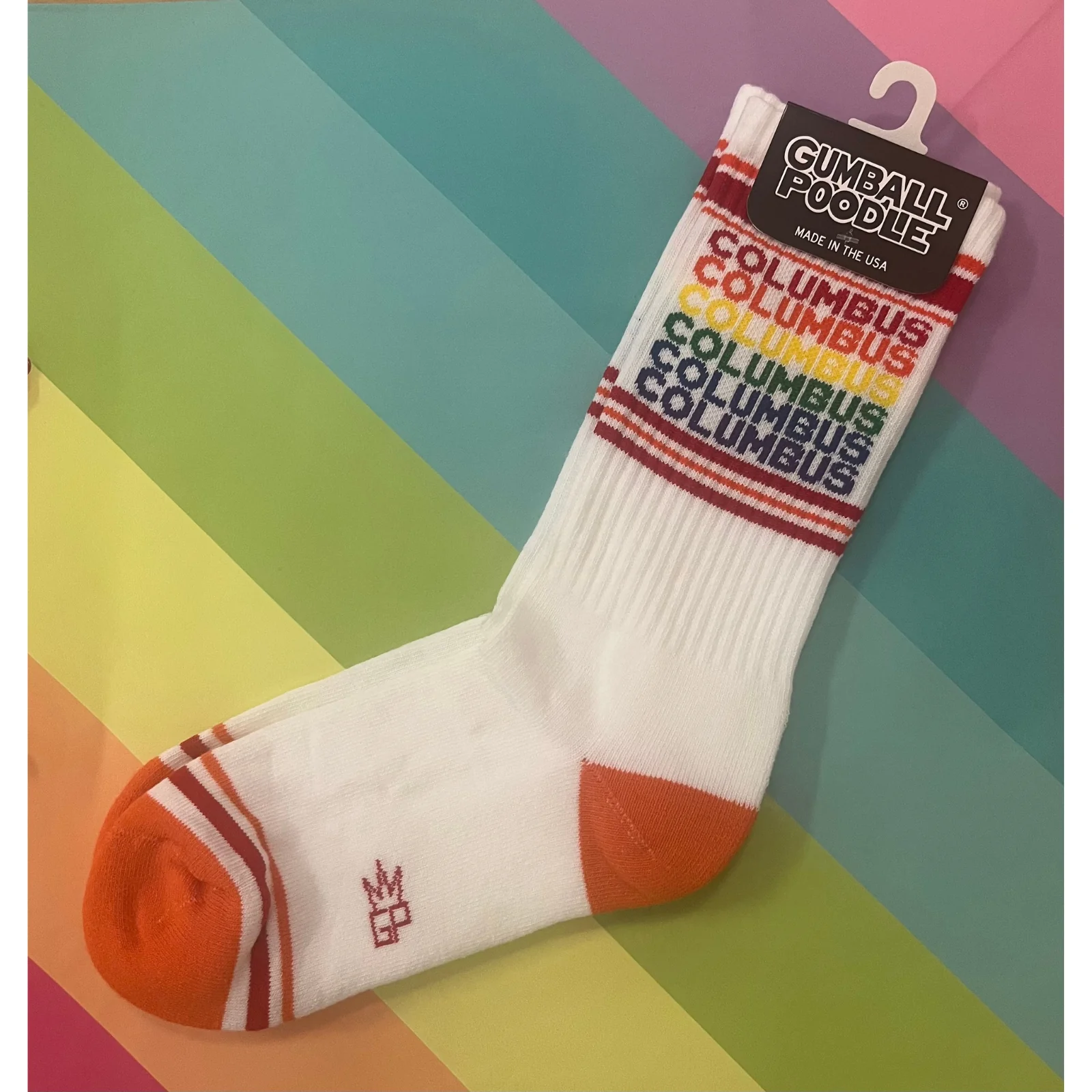 Gumball Poodle Gym Sock 'Columbus' Rainbow - Image 2