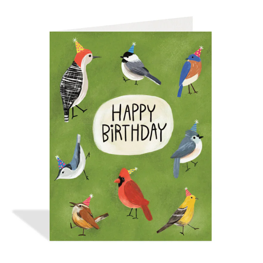 HalfPenny Postage Birthday Card - Party Birds