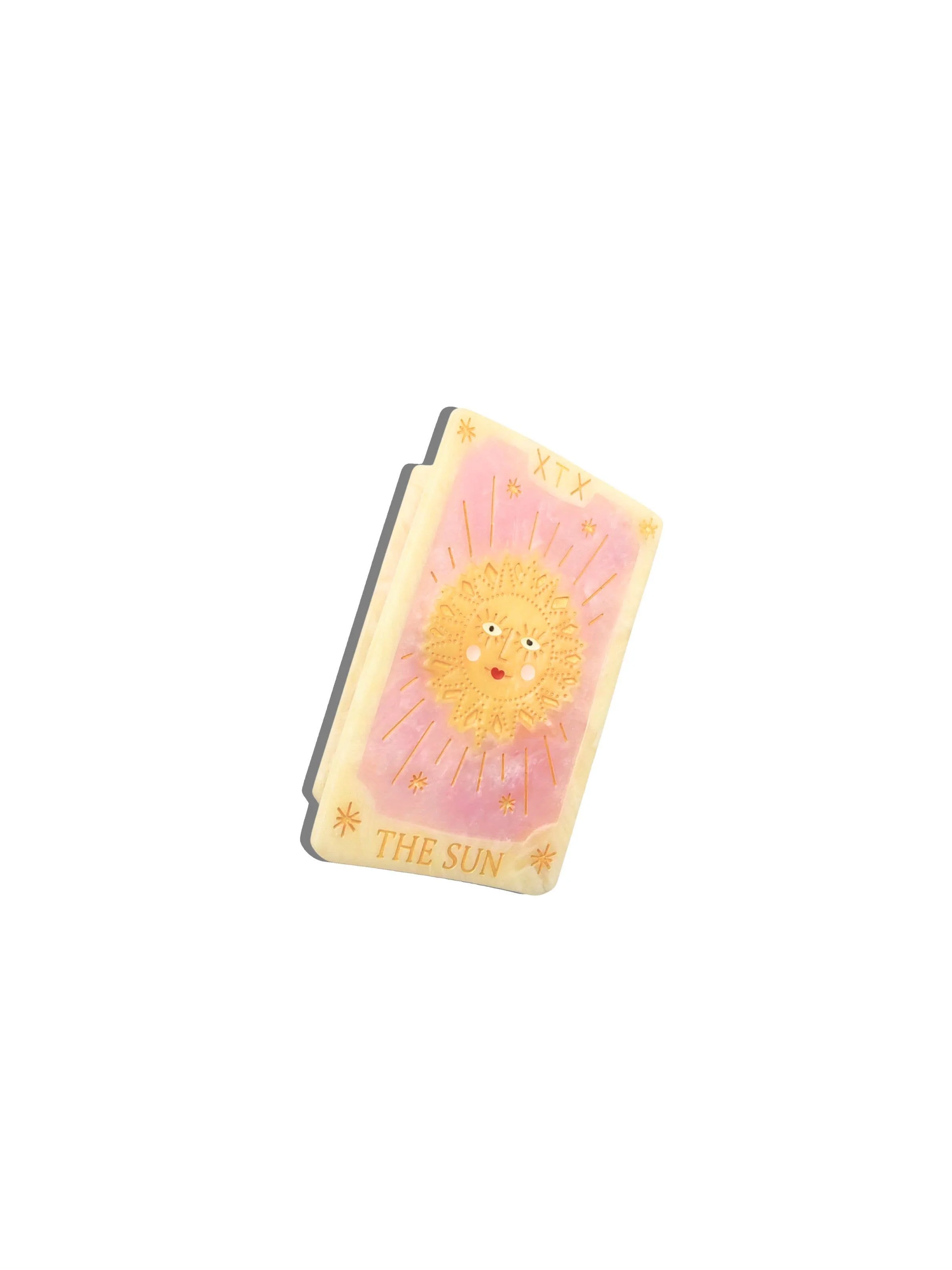 Hand-painted Sun Tarot Card Claw Hair Clip