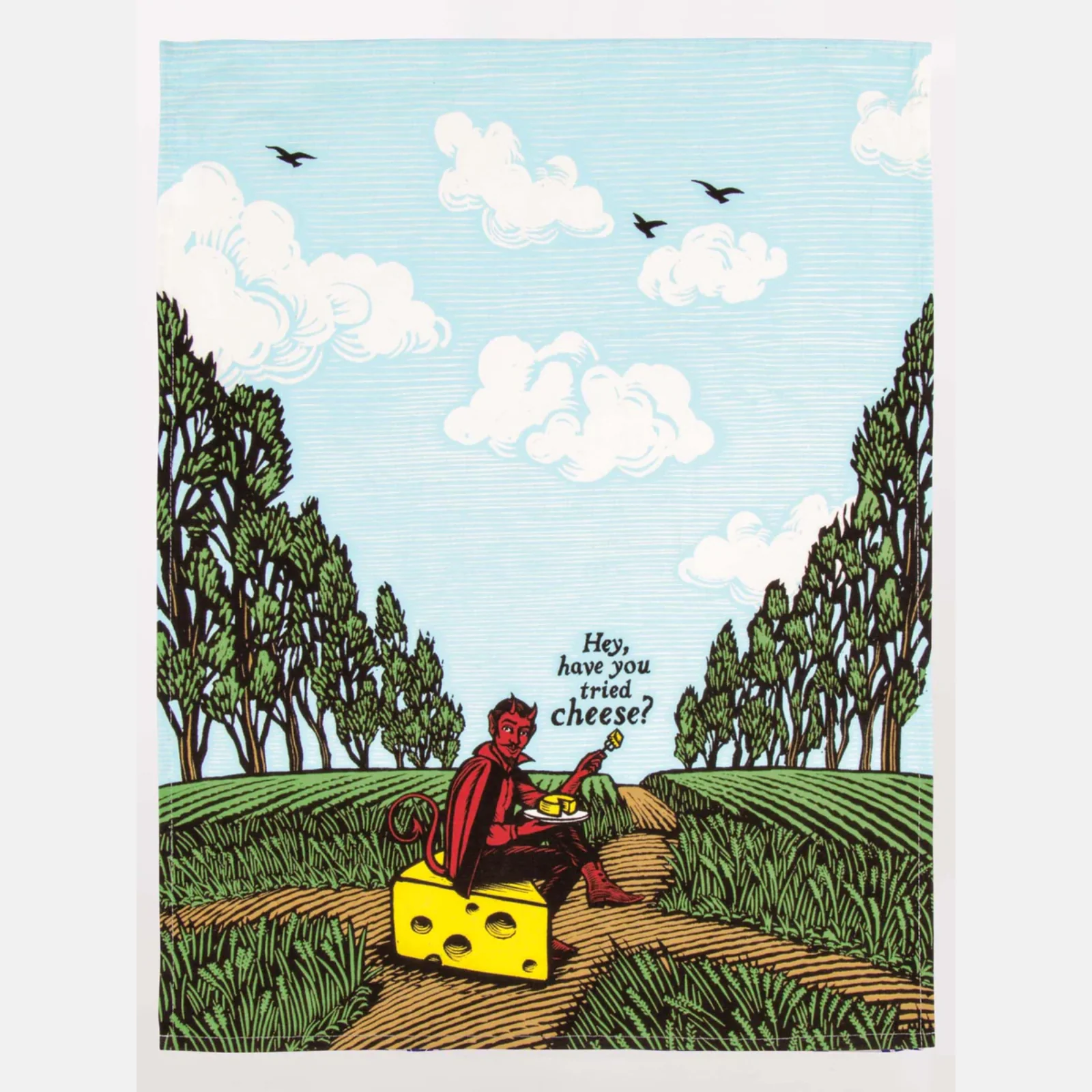 Blue Q Dish Towel 'Have You Tried Cheese' - Image 3
