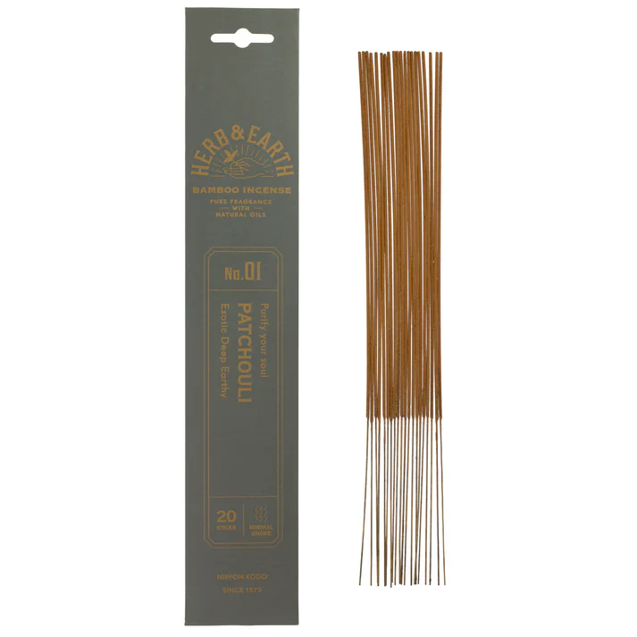 Herb & Earth Bamboo Incense 20pk: No.01 Patchouli