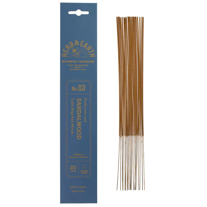 Herb & Earth Bamboo Incense 20pk: No.03 Sandalwood