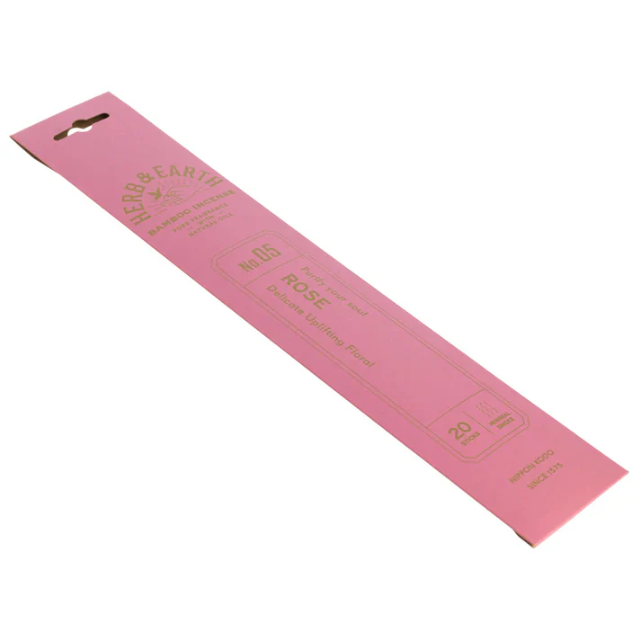 Herb & Earth Bamboo Incense 20pk: No.05 Rose - Image 2