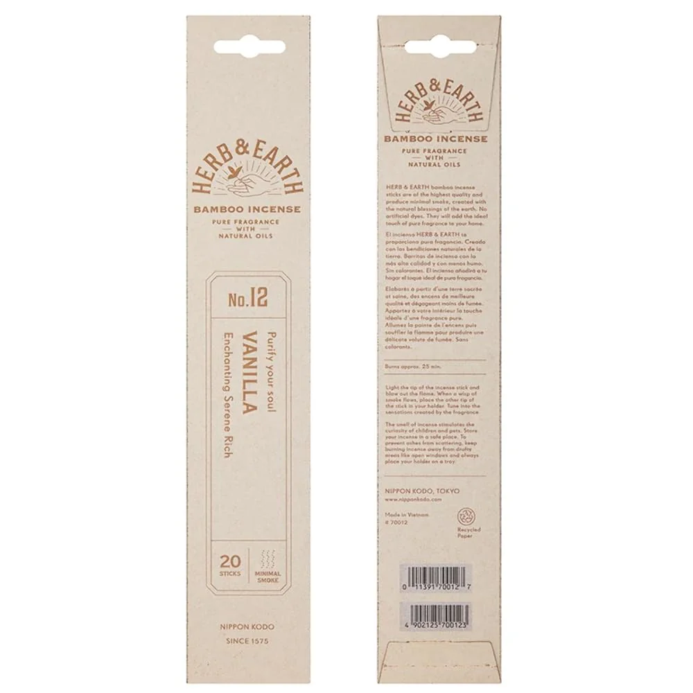 Herb & Earth Bamboo Incense 20pk: No.12 Vanilla - Image 2