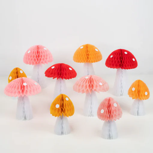 Honeycomb Mushroom Decorations