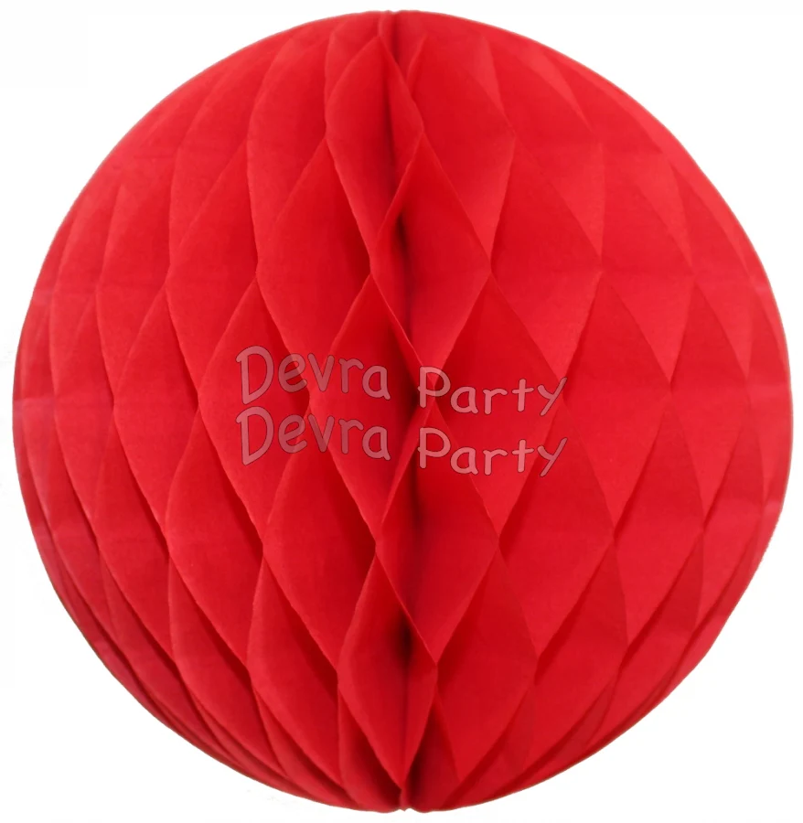 Honeycomb Tissue Paper Decoration Ball (Multiple Sizes & Colors)