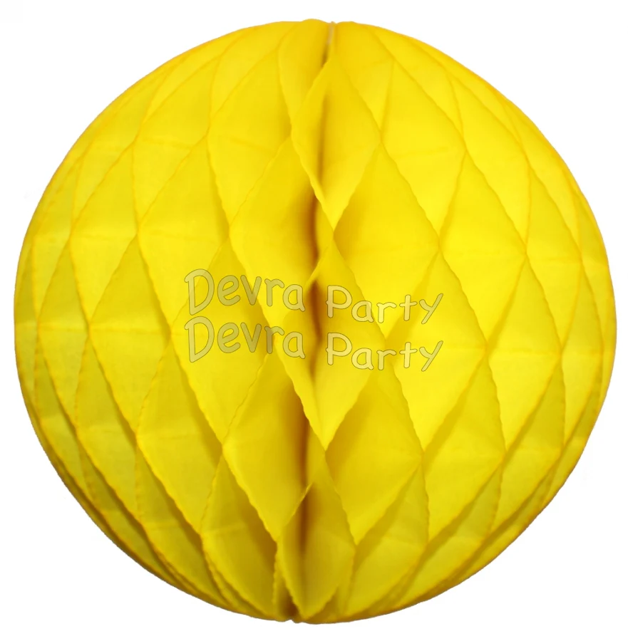 Honeycomb Tissue Paper Decoration Ball (Multiple Sizes & Colors) - Image 2