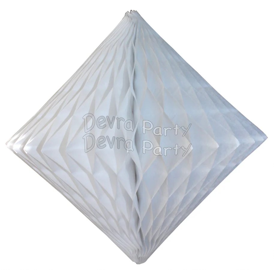 Devra Honeycomb Tissue Paper Decoration Diamond 12" (Multiple Colors Available) - Image 2