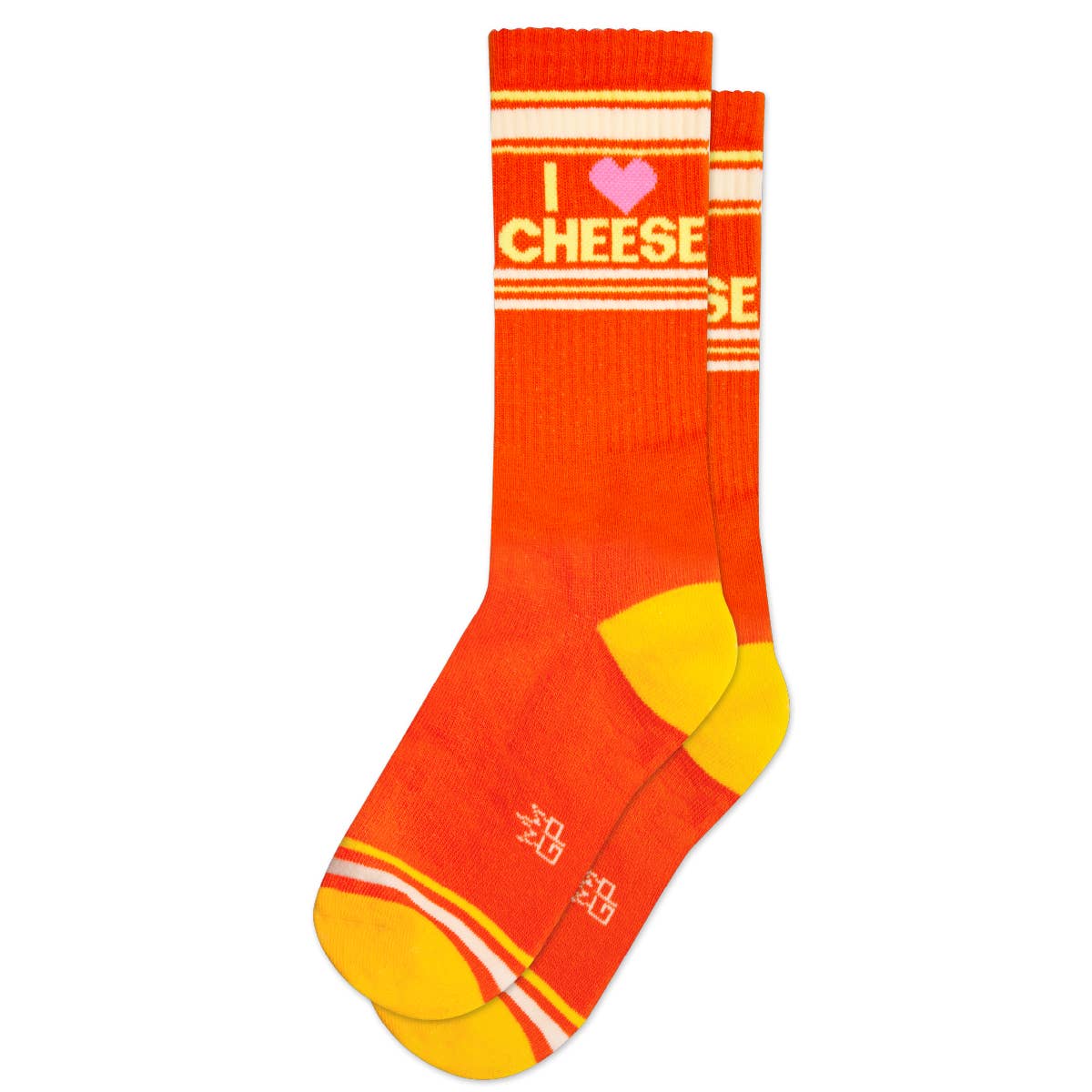 Gumball Poodle Gym Socks 'I ❤️ CHEESE'