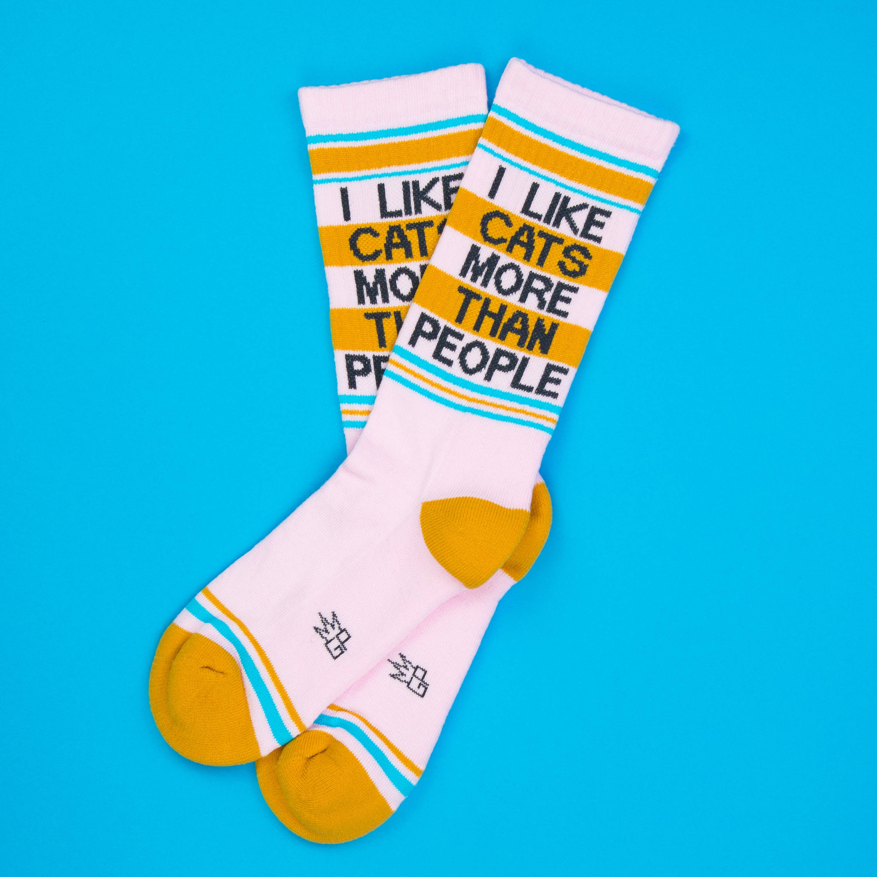 Gumball Poodle Gym Socks 'I Like Cats More Than People' - Image 2