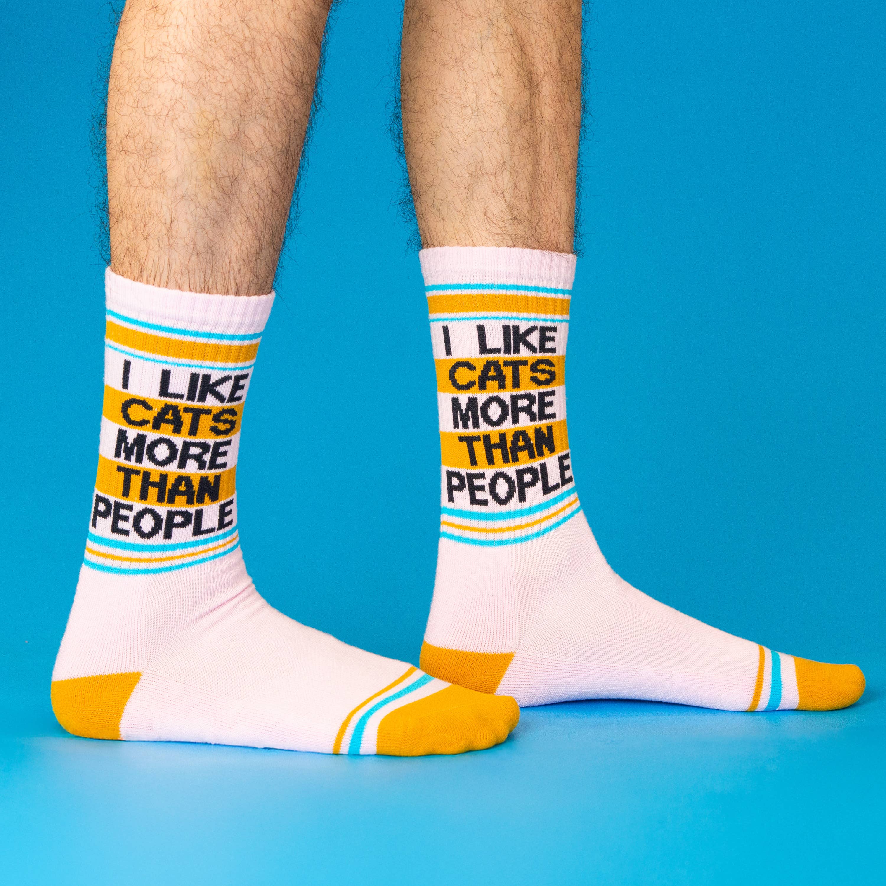Gumball Poodle Gym Socks 'I Like Cats More Than People' - Image 7