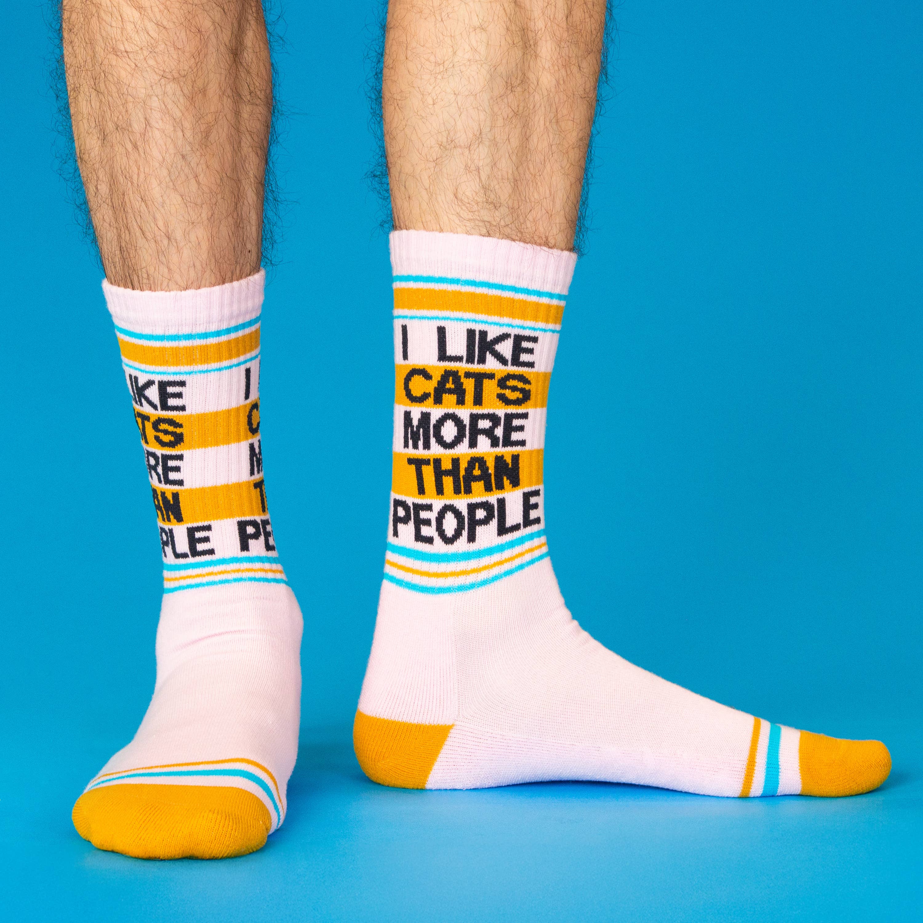 Gumball Poodle Gym Socks 'I Like Cats More Than People' - Image 8