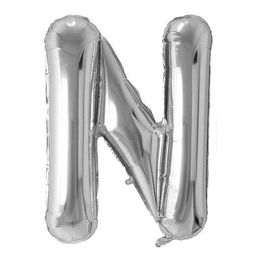 34" Jumbo Silver Foil Letter Balloon - Image 14