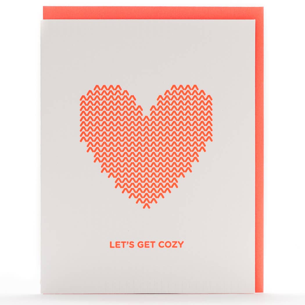 Knit Heart Cozy Love/Anniversary Card