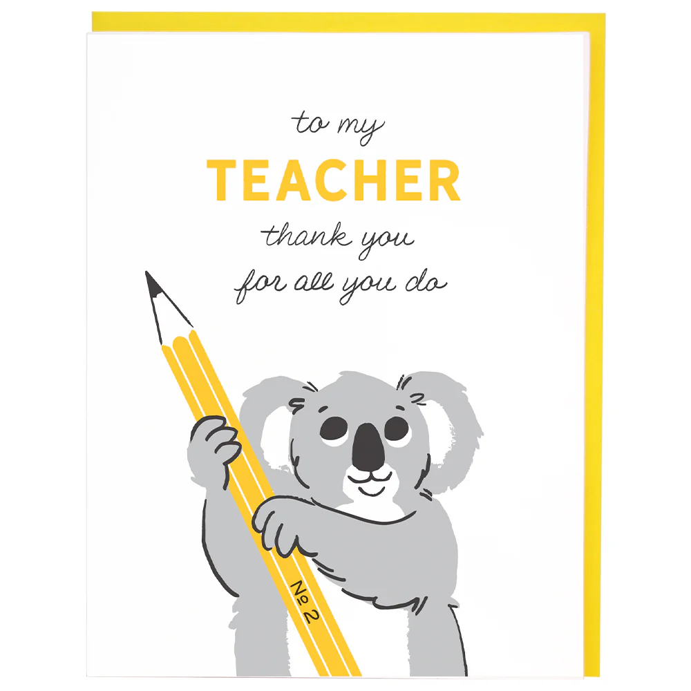 Koala Teacher Thank You Card - Image 3