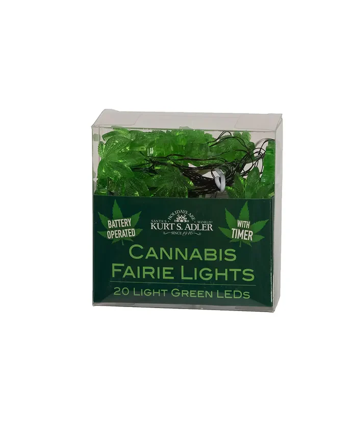 Kurt S . Adler 20 Count LED Cannabis Faerie Lights