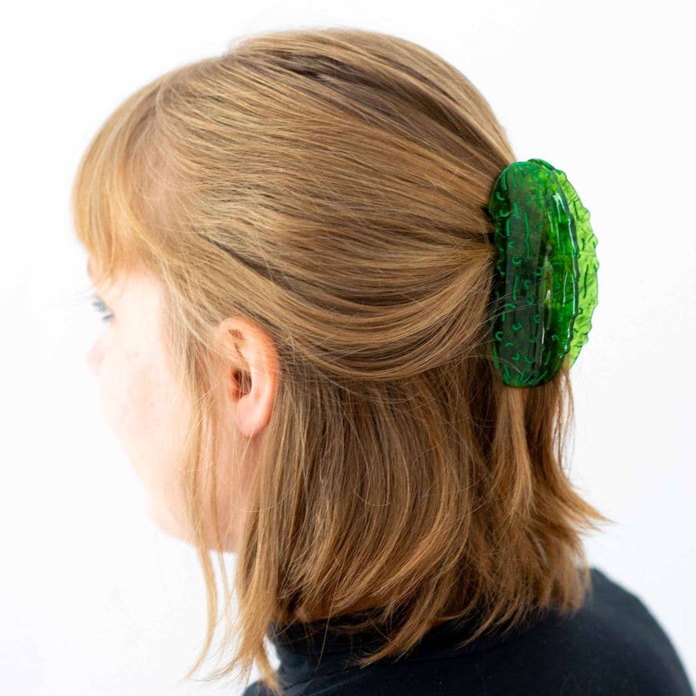 Large Pickle Hair Claw Clip - Image 4
