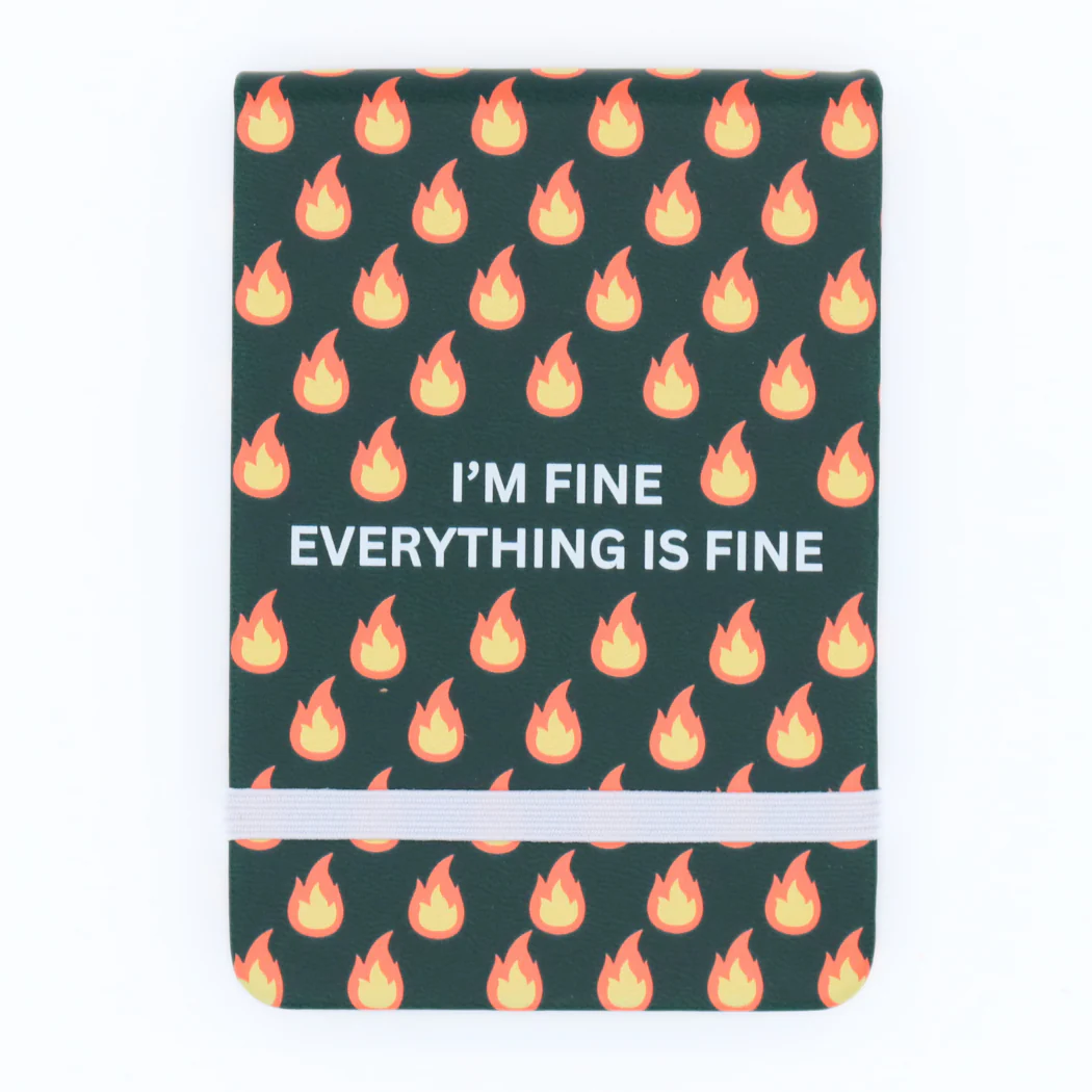 Leatherette Pocket Journal I'm Fine Everything is Fine