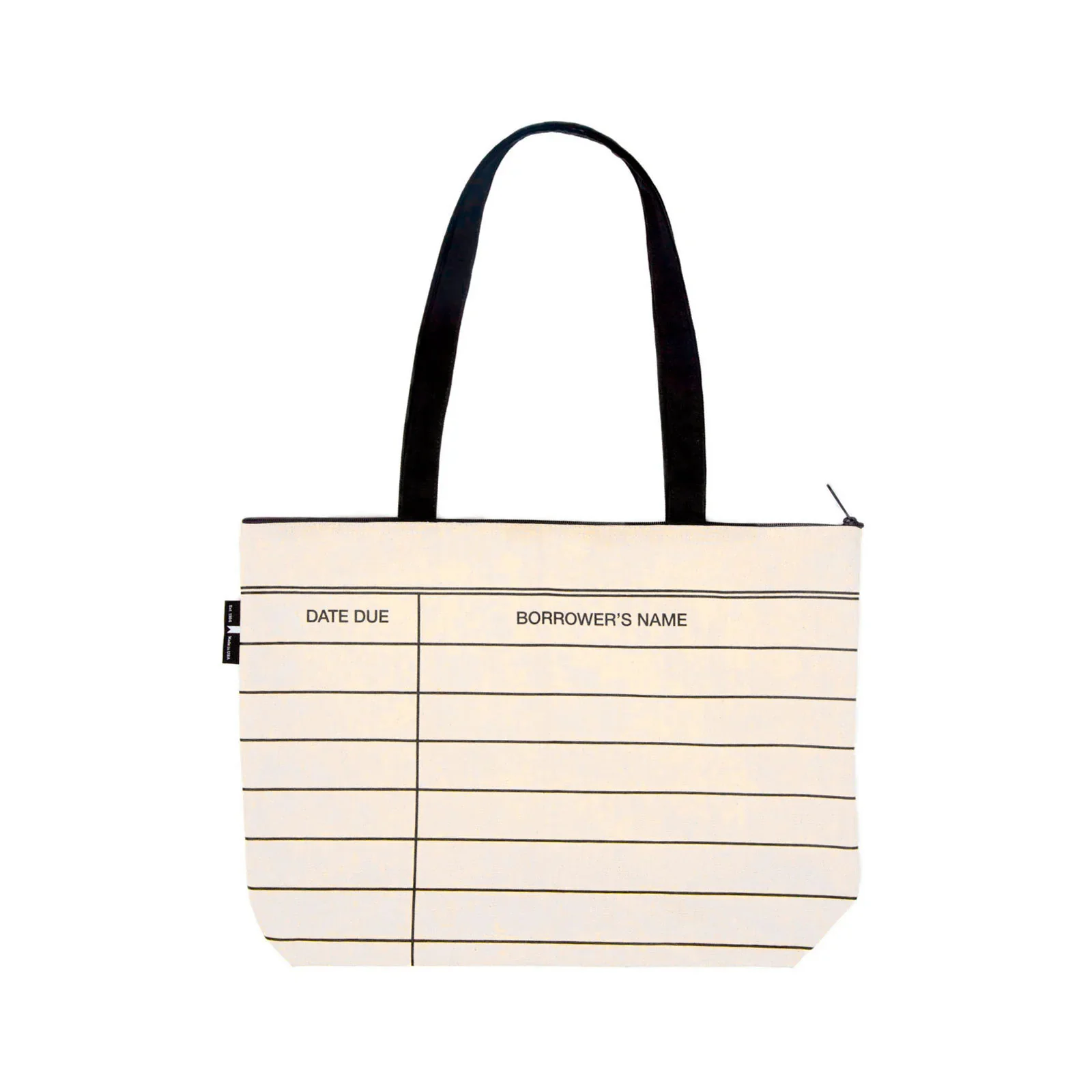 Library Card Zippered Market Tote - Natural - Image 2