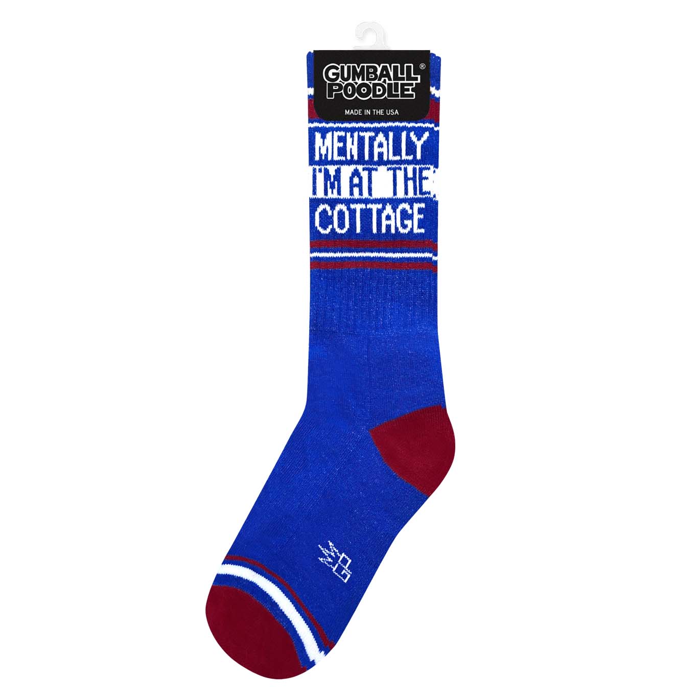 Gumball Poodle Gym Socks 'Mentally I'm at the Cottage' - Image 3