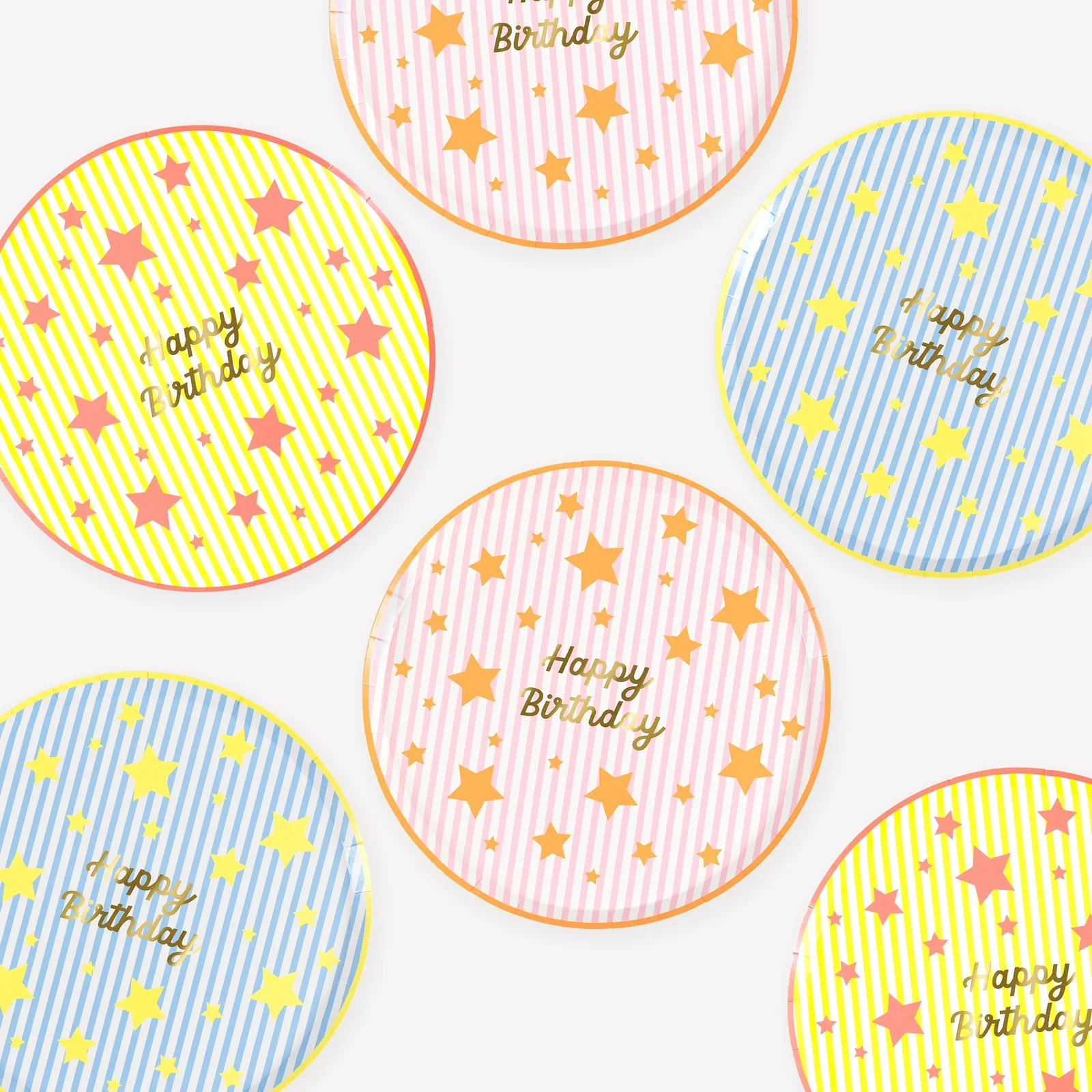 Meri Meri Bright Star Happy Birthday Side Plates