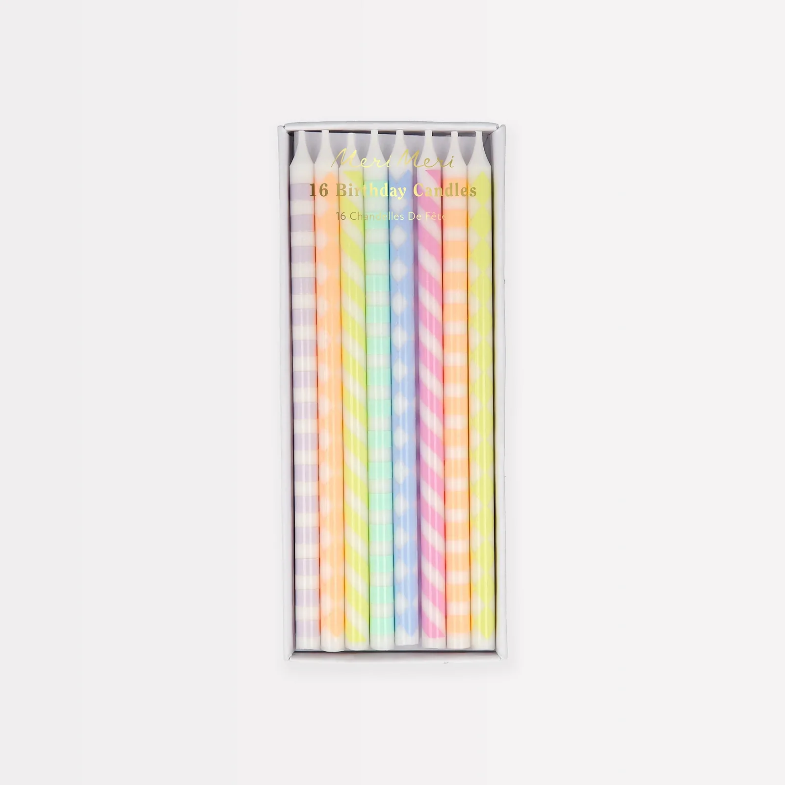 Meri Meri Pastel Patterned Candles - Image 2