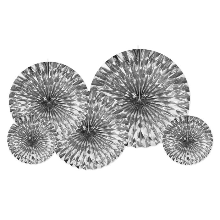 Metallic Fan Decorations - Gold, Silver, or Rose Gold - Image 3