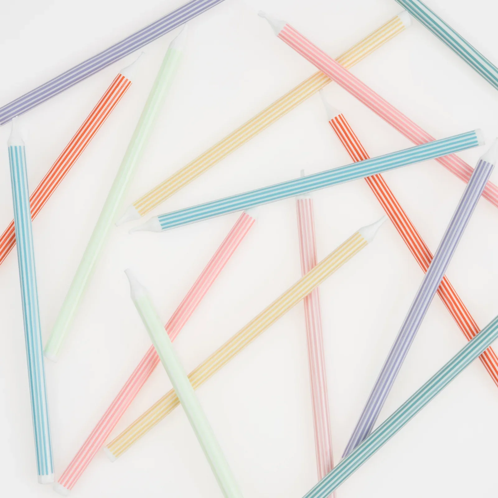 Meri Meri Mixed Striped Candles - Image 2