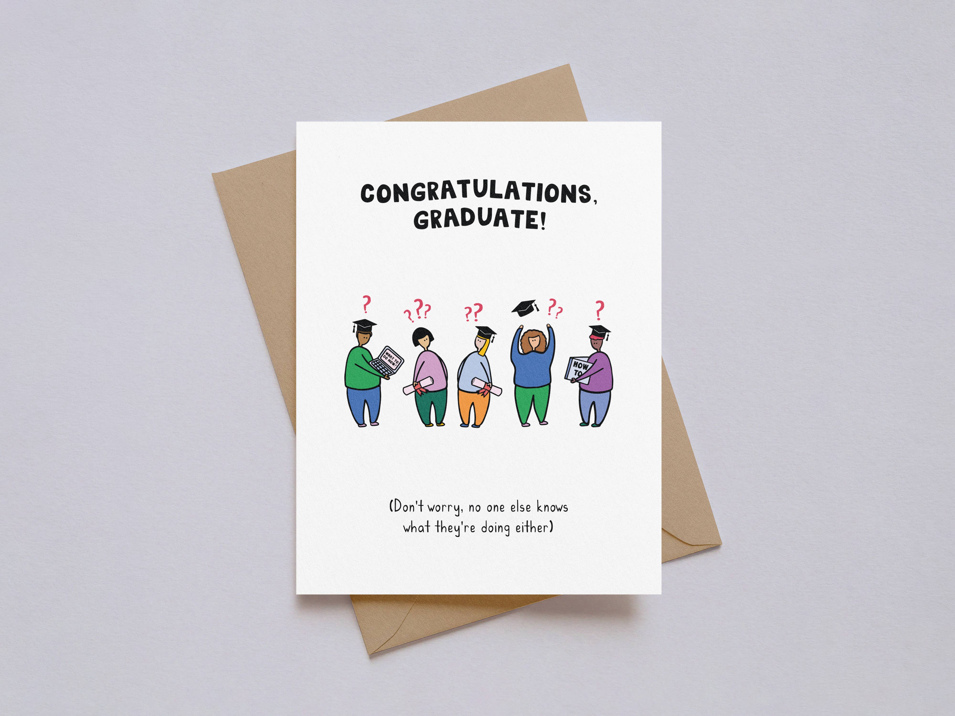 No One Knows What They're Doing Graduation Card - Image 2