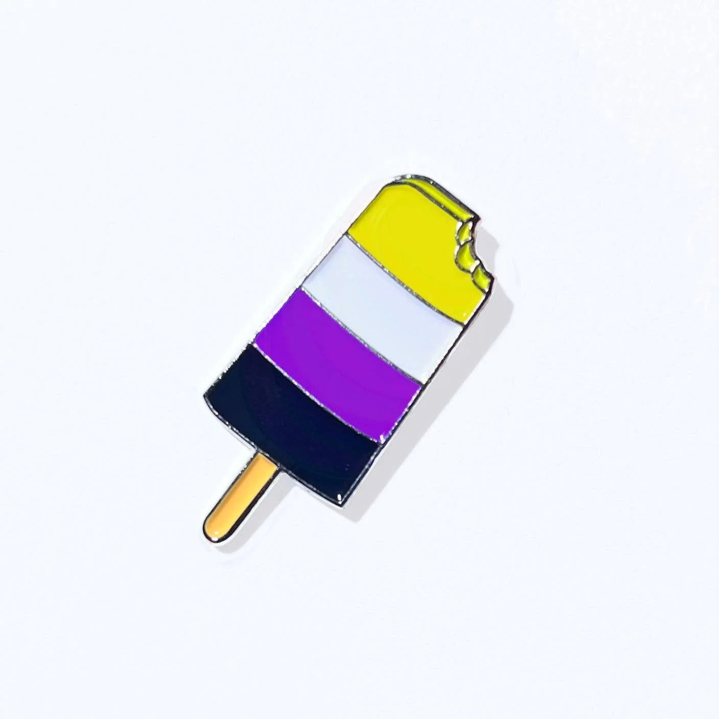 Nonbinary Popsicle Enamel Pin