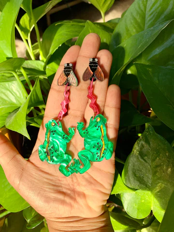 Not Picasso Large Dangle Earrings - - Image 3