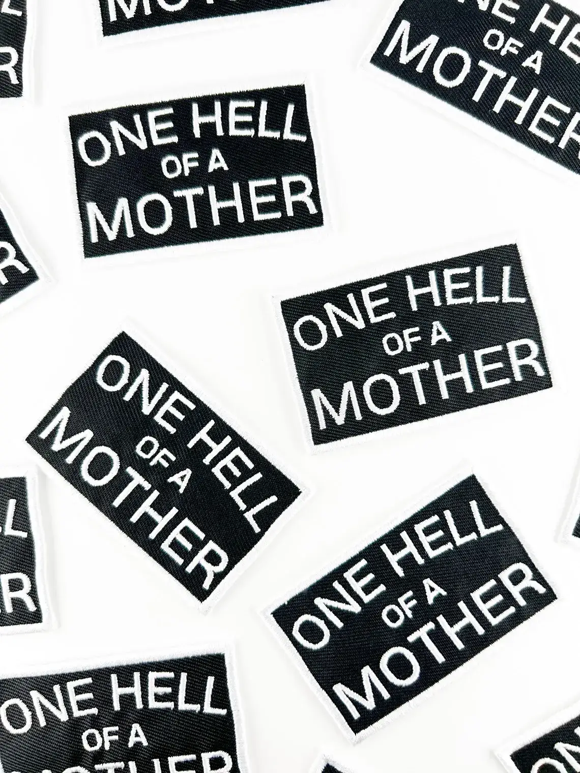 One Hell of a Mother Embroidered Iron-On Patch - Image 4