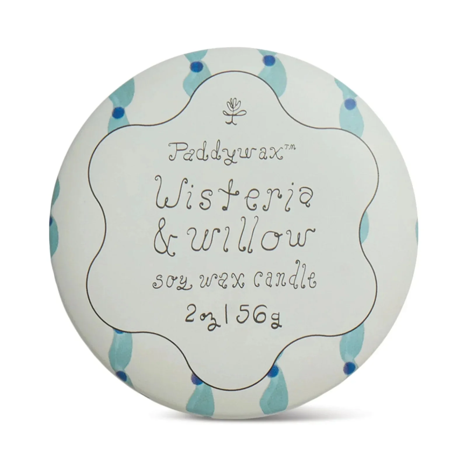 Paddywax Tulip 2oz. Printed Tin Candle - Wisteria & Willow