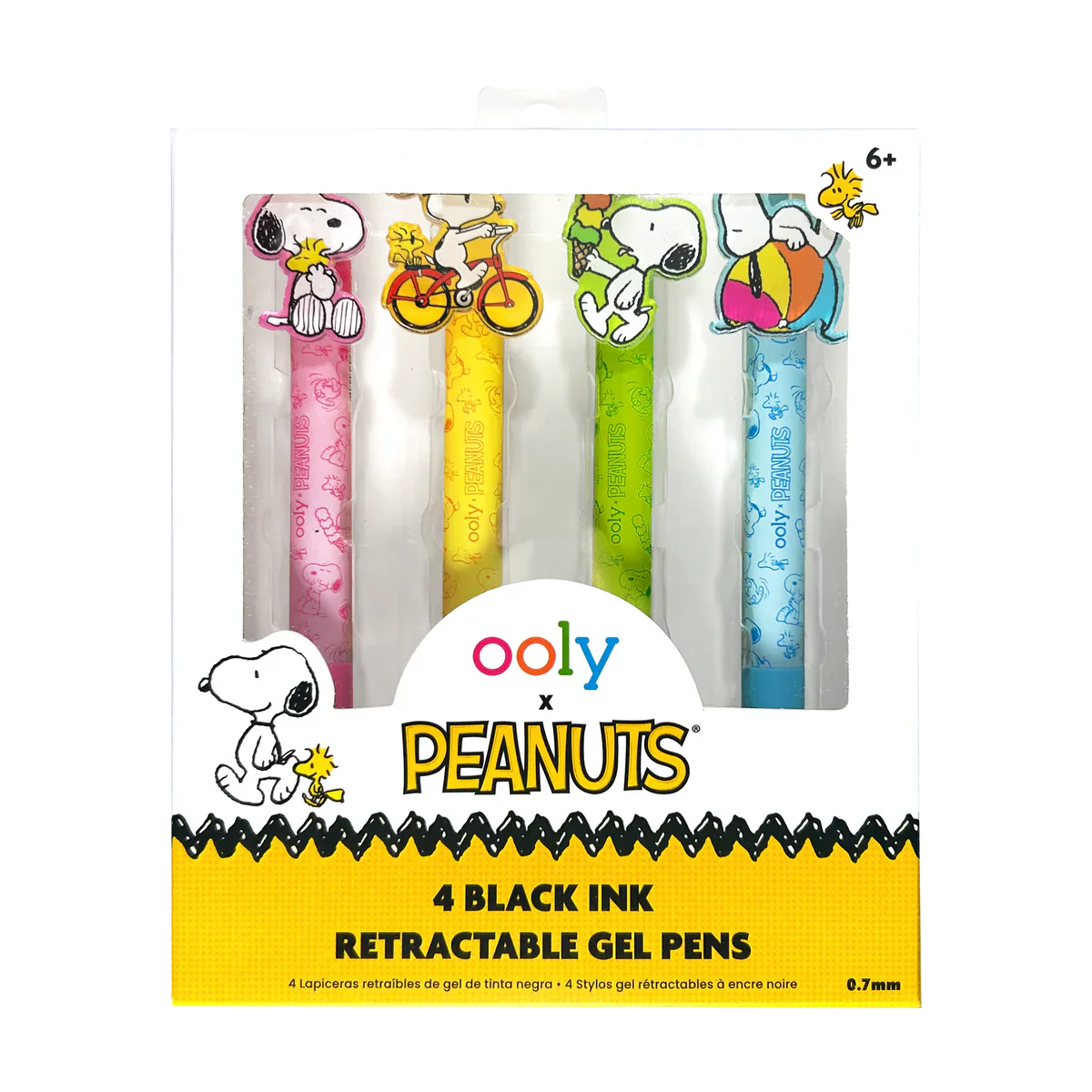 Peanuts Black Ink Gel Pens, Set of 4