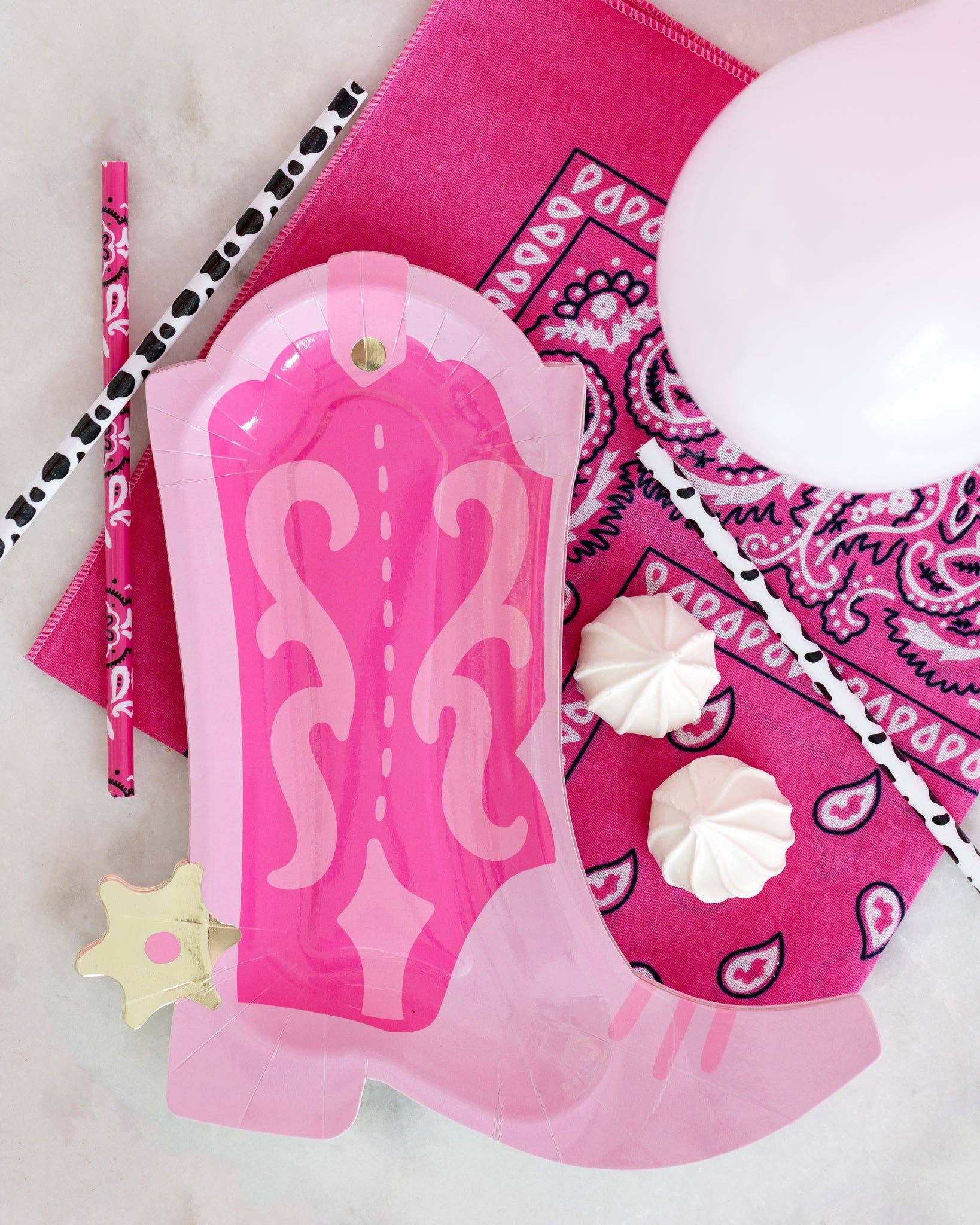 Cowgirl Pink Boot Shaped Plate - Image 2