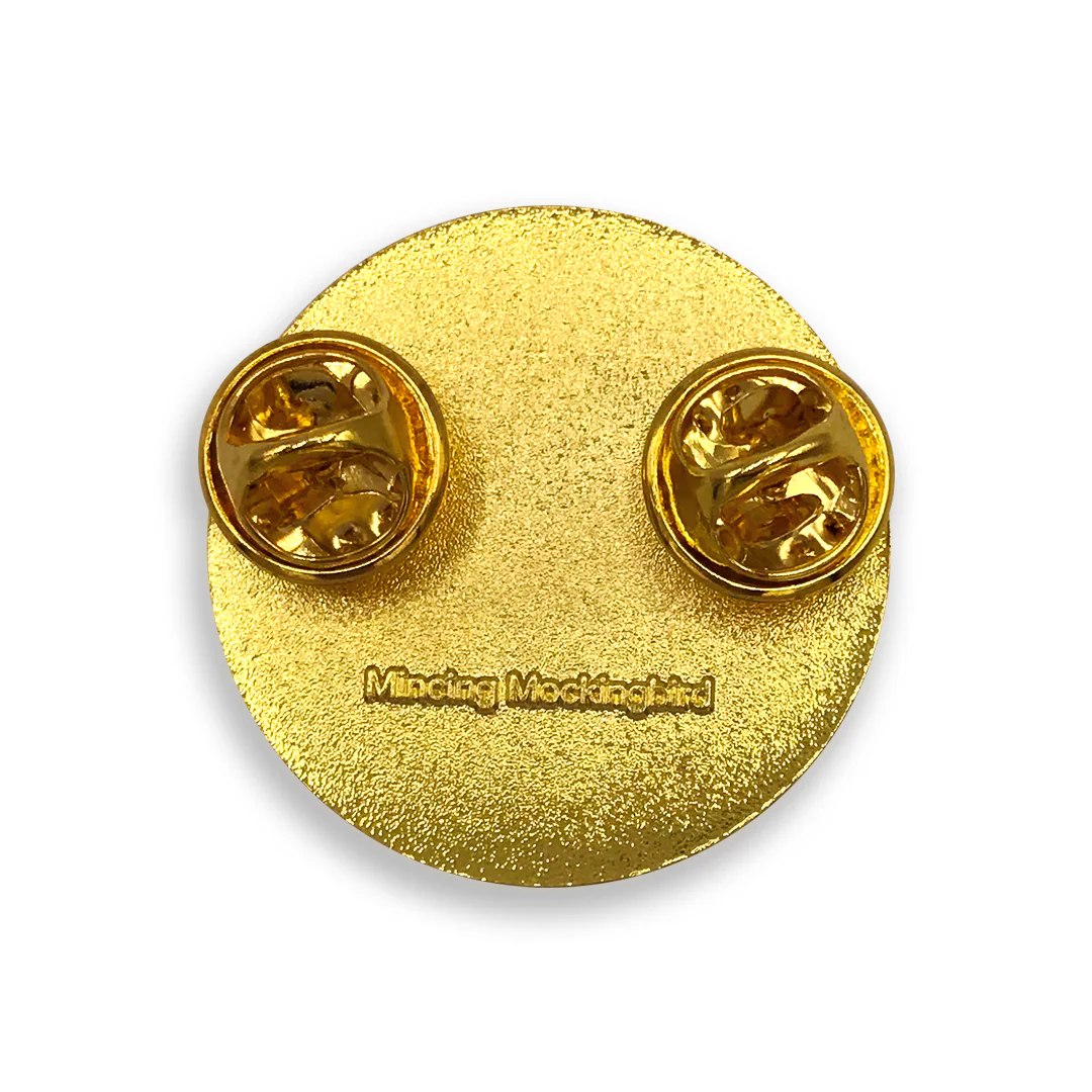 I Poop on Racists Enamel Pin - Image 3