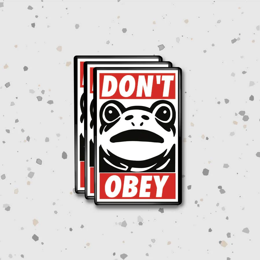 Portland Frog "Don't Obey" Magnet
