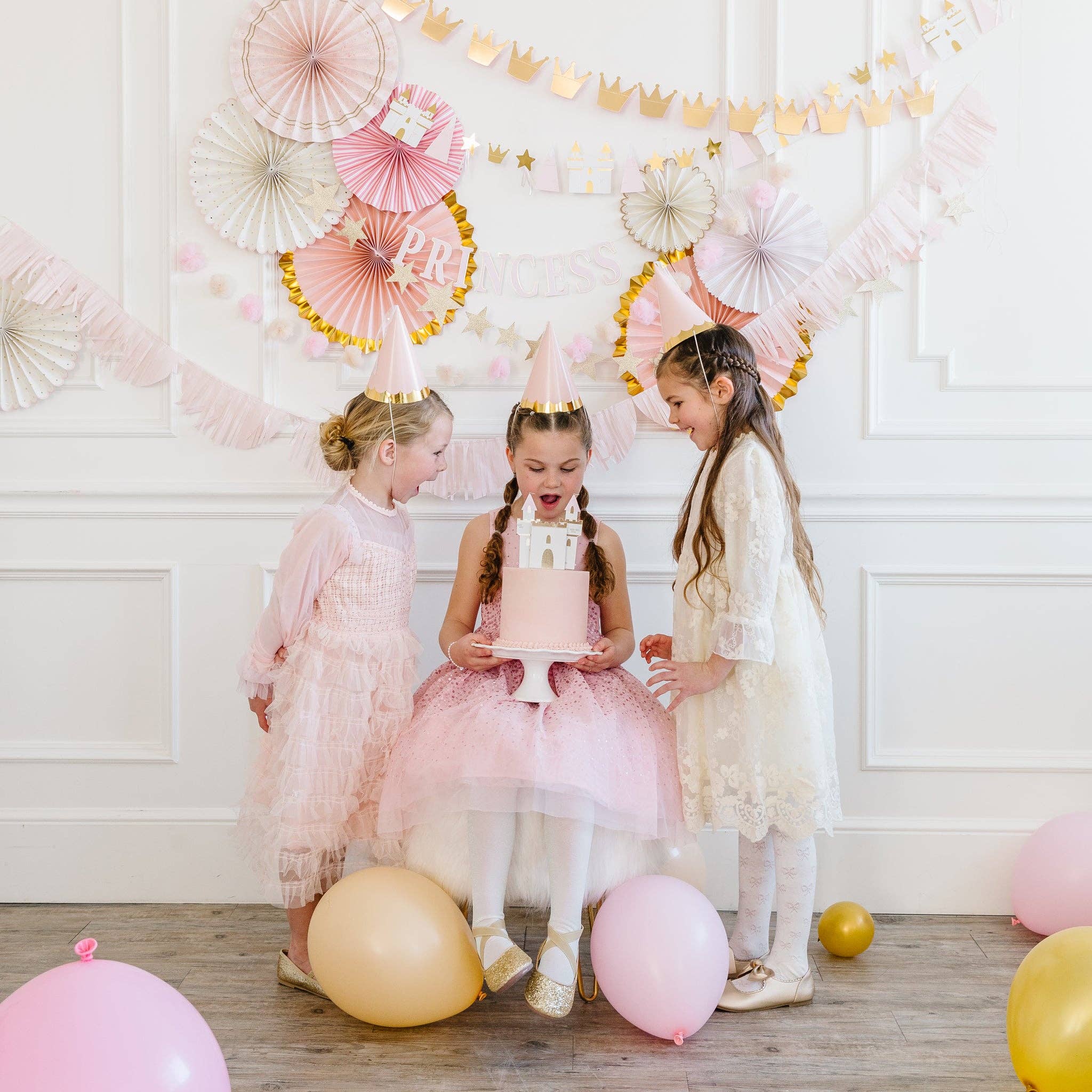 Pink Princess Party Hats - Image 2