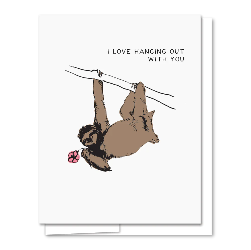 Hanging Out Sloth Love/Anniversary Card