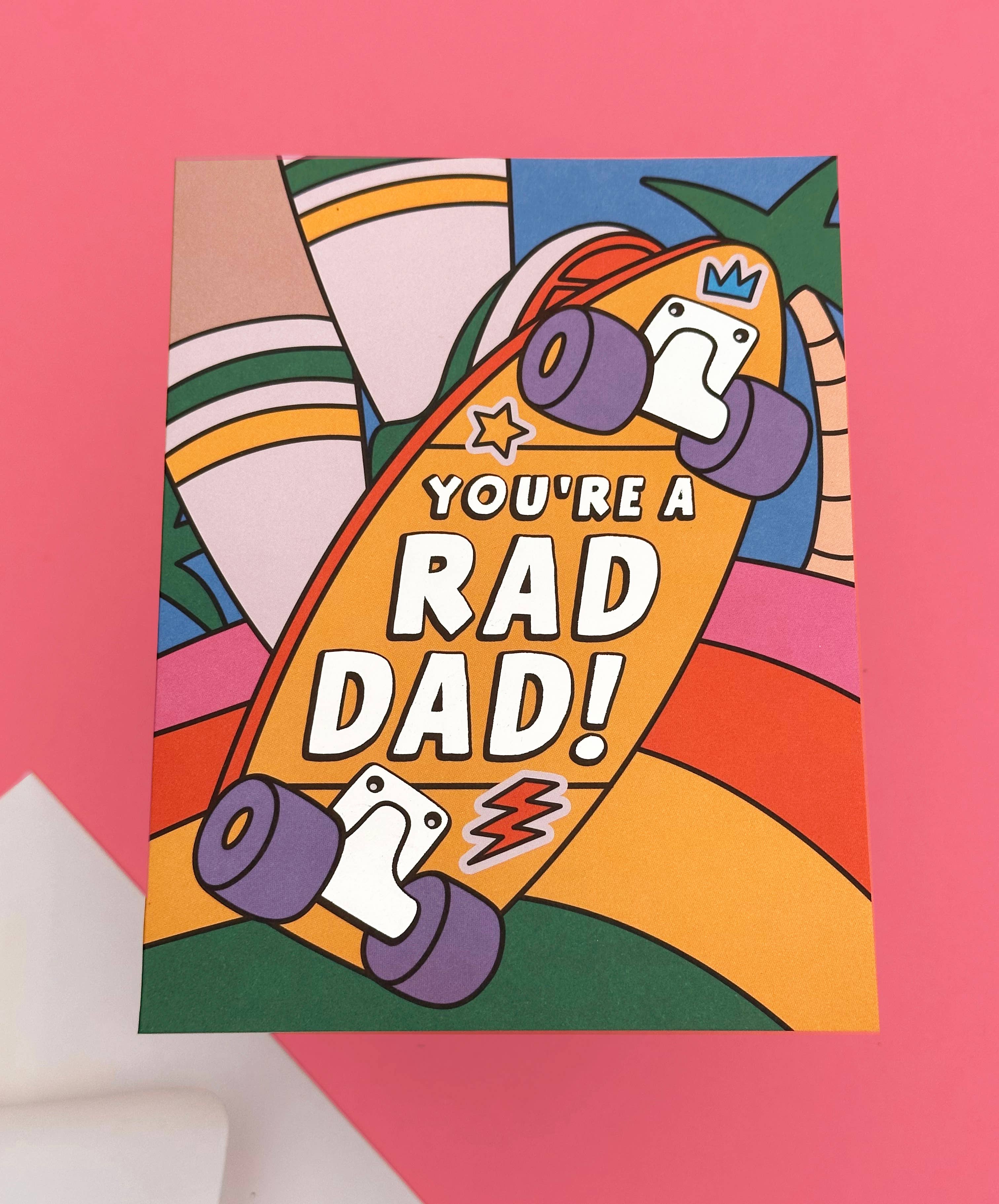 Rad Dad Skateboarder Father's Day Card - Image 2