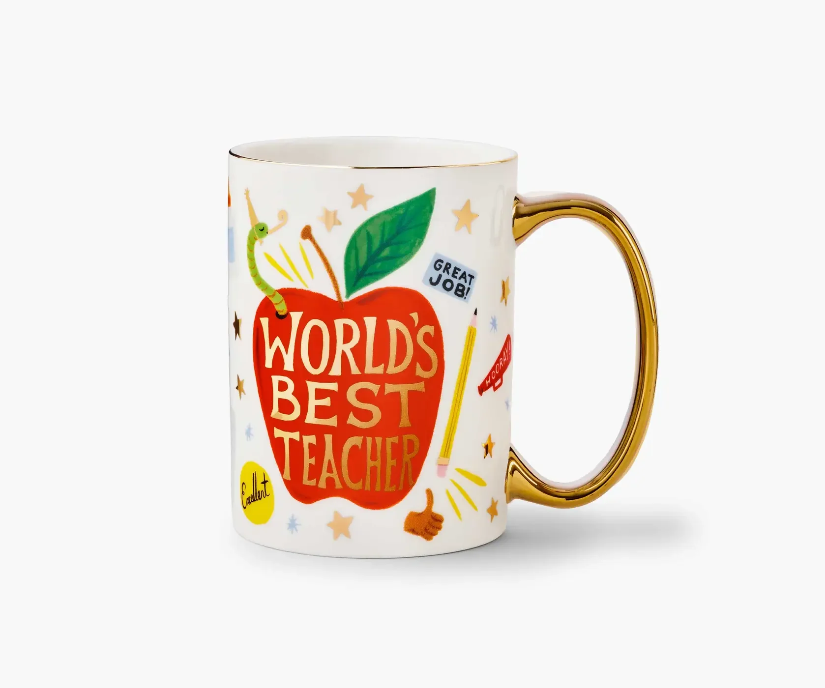 Rifle Paper Co. Porcelain Mug - World's Best Teacher