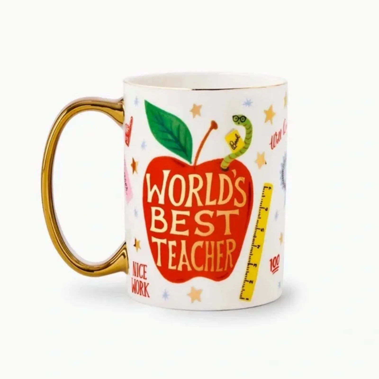 Rifle Paper Co. Porcelain Mug - World's Best Teacher - Image 2
